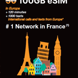 Orange Holiday 100 GB eSIM for Europe & UK